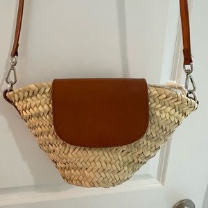 Mango - Straw Crossbody Bag